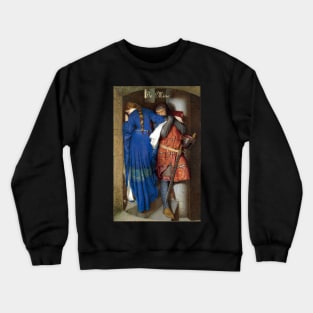 Valentines Greetings - The Meeting on the Turret Stairs - Frederick Burton Crewneck Sweatshirt